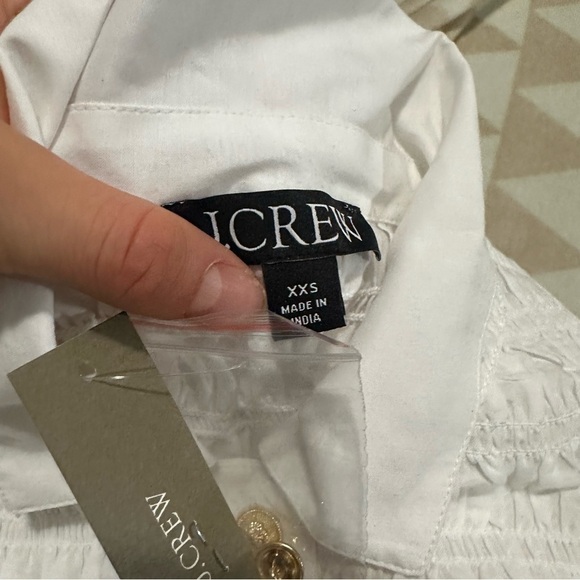 J crew Smocked button-up shirt in cotton-blend voile - Picture 3 of 4